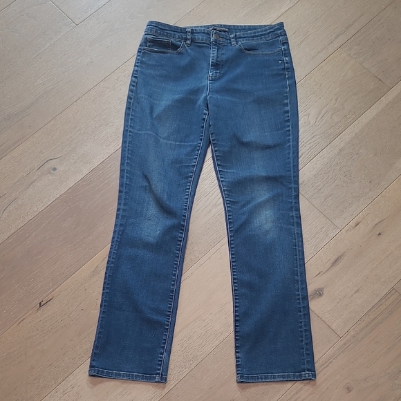 Brooks Brothers 346 Jeans Women's sz 10 Mid Rise Straight Leg Denim Jeans - Picture 2 of 12